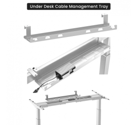 Reguliuojamo aukščio stalas Up Up Bjorn Baltas, Stalviršis M Juodas