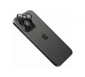 Fixed Camera glass | Apple | iPhone 16 Pro/16 Pro Max | Tempered glass | Black