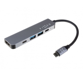 Fixed | 5-port USB-C HUB Mini for laptops and tablets | FIXHU-MN-GR | Gray