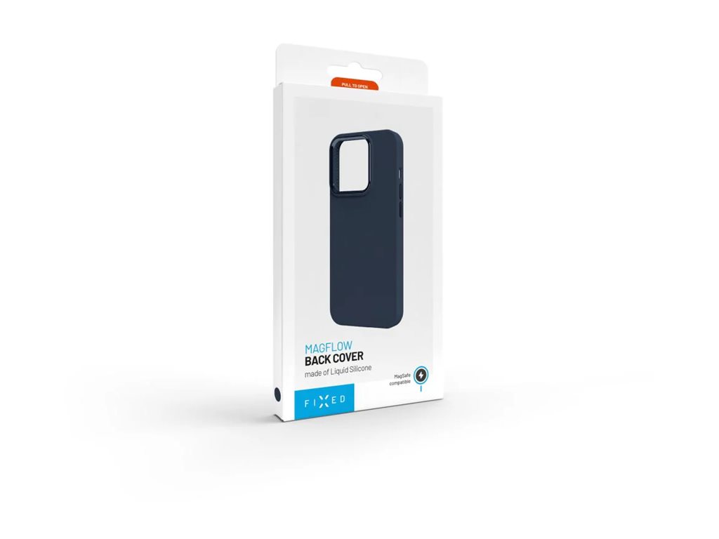 Fixed MagFlow | Back cover | Apple | iPhone 16 | Liquid silicon | Blue