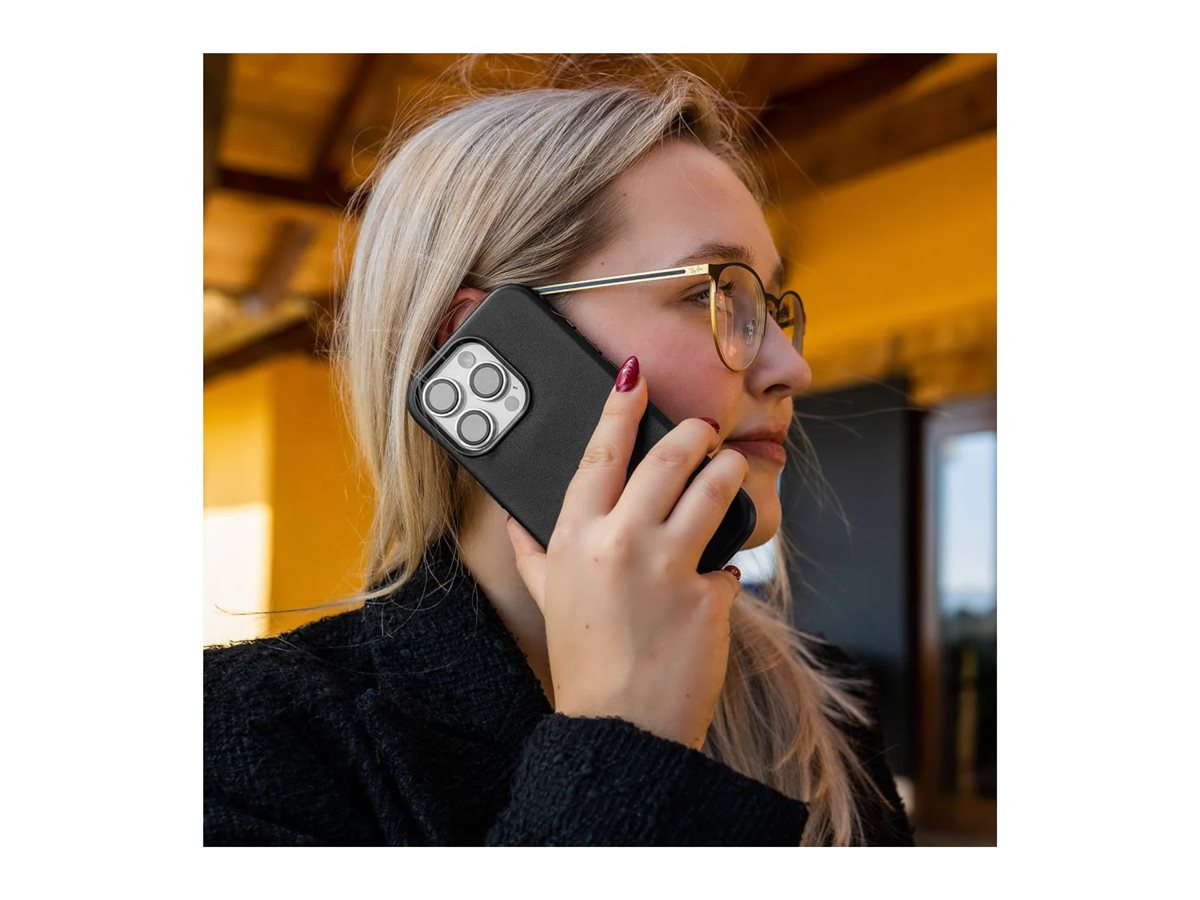 Fixed MagLeather | Back cover | Apple | iPhone 16 Plus | Leather | Black
