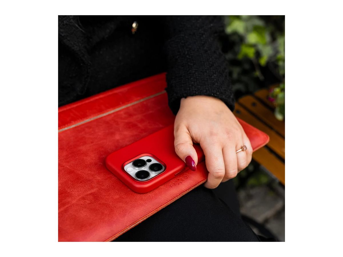 Fixed MagLeather | Back cover | Apple | iPhone 16 Pro Max | Leather | Red