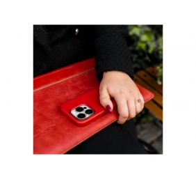 Fixed MagLeather | Back cover | Apple | iPhone 16 Pro Max | Leather | Red