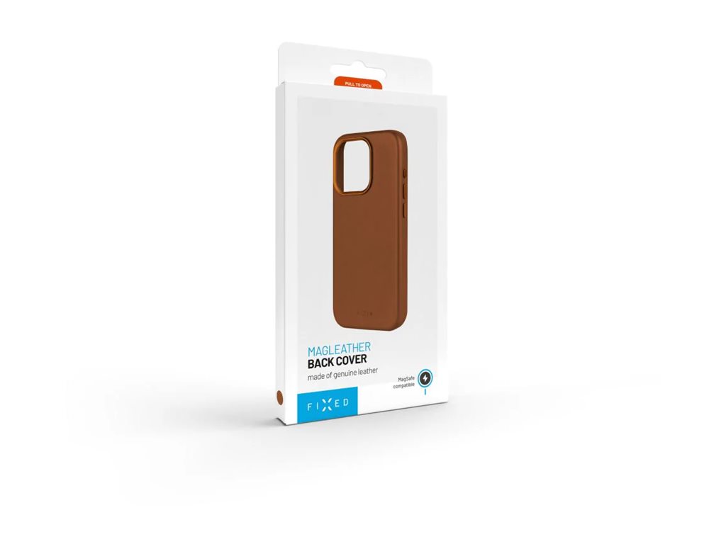 Fixed MagLeather | Back cover | Apple | iPhone 16 Pro | Leather | Brown