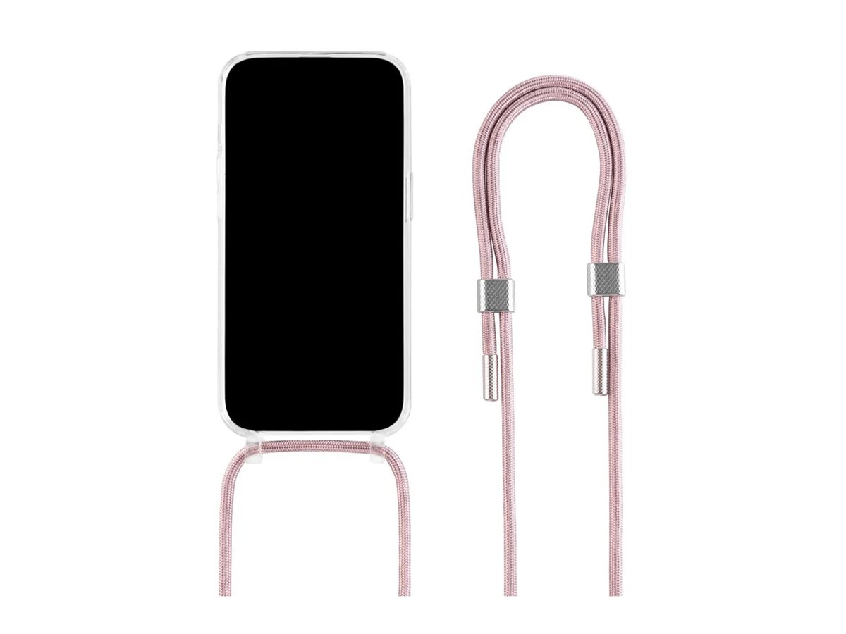 Fixed | MagPure Neck | Back Cover with Lanyard | Apple | iPhone 16 Pro Max | TPU | Clear, Pink