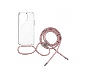 Fixed | MagPure Neck | Back Cover with Lanyard | Apple | iPhone 16 Pro Max | TPU | Clear, Pink