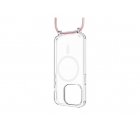 Fixed | MagPure Neck | Back Cover with Lanyard | Apple | iPhone 16 Pro Max | TPU | Clear, Pink