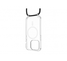 Fixed | MagPure Neck | Back Cover with Lanyard | Apple | iPhone 16 | TPU | Clear, Black
