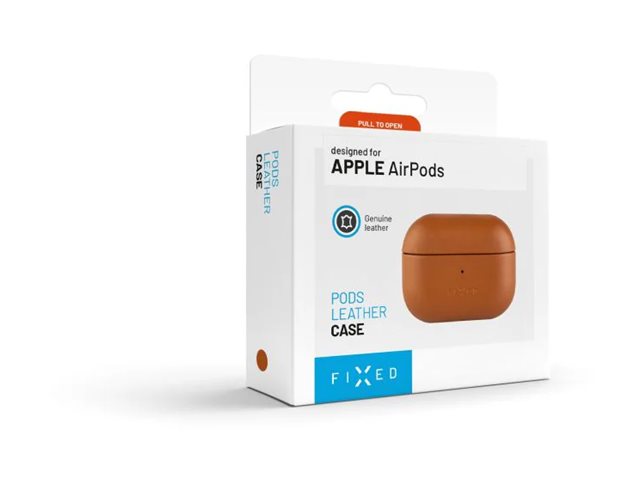 Fixed | Earbuds Case with MagSafe Support | Apple AirPods Pro 2/Pro 2 (USB-C) | Brown | Leather