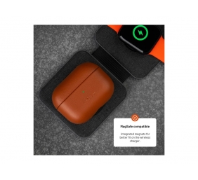Fixed | Earbuds Case with MagSafe Support | Apple AirPods Pro 2/Pro 2 (USB-C) | Brown | Leather