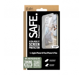 PanzerGlass Screen protector | Apple | iPhone 16 Plus | Glass | Transparent | Ultra-Wide Fit