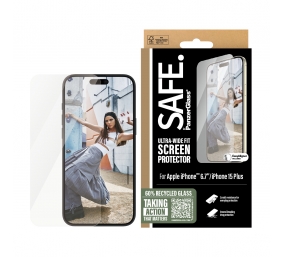 PanzerGlass Screen protector | Apple | iPhone 16 Plus | Glass | Transparent | Ultra-Wide Fit