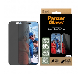 PanzerGlass Screen protector | Apple | iPhone 16 Pro Max | Glass | Black | Ultra-Wide Fit