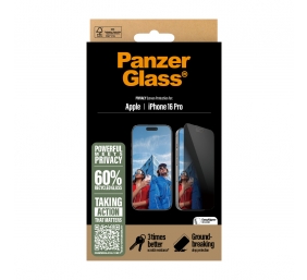 PanzerGlass Screen protector | Apple | iPhone 16 Pro | Glass | Black | Ultra-Wide Fit
