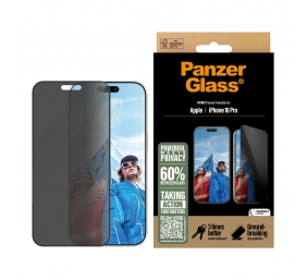 PanzerGlass Screen protector | Apple | iPhone 16 Pro | Glass | Black | Ultra-Wide Fit