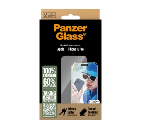 PanzerGlass Screen protector | Apple | iPhone 16 Pro | Glass | Transparent | Ultra-Wide Fit