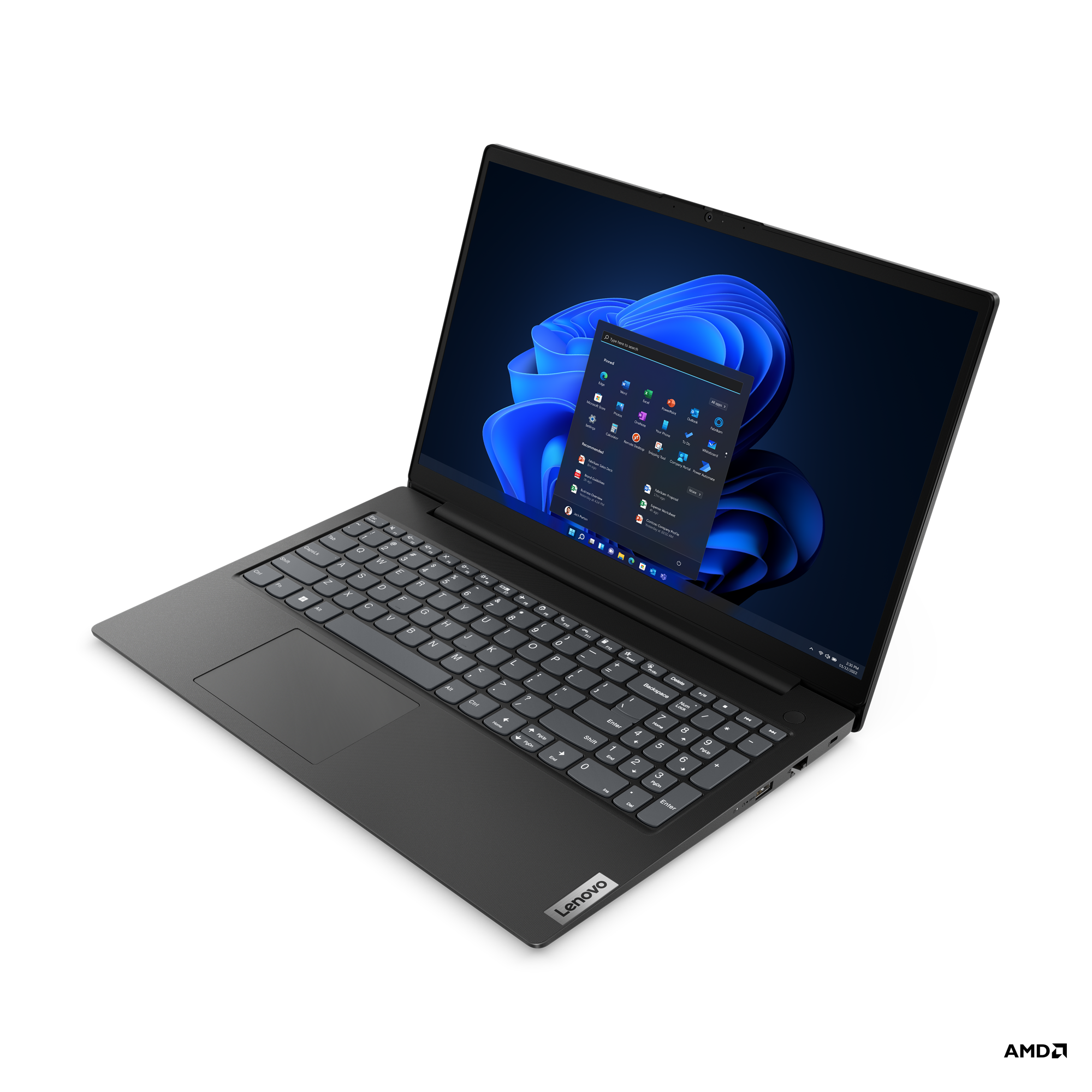 Lenovo Essential V15 G4 AMN | Black | 15.6 " | IPS | FHD | 1920 x 1080 pixels | Anti-glare | AMD Ryzen 5 | 7520U | 16 GB | Soldered LPDDR5 | 512 GB | AMD Radeon 610M Graphics | Windows 11 Pro | 802.11ax | 5.2 | English | Warranty 24 month(s) | Battery war