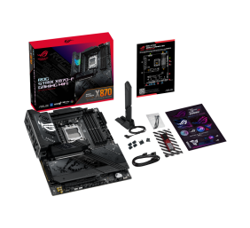 Asus ROG STRIX X870-F GAMING WIFI | Processor family AMD | Processor socket AM5 | DDR5 | Supported hard disk drive interfaces SATA, M.2 | Number of SATA connectors 2