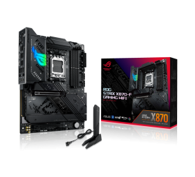 Asus ROG STRIX X870-F GAMING WIFI | Processor family AMD | Processor socket AM5 | DDR5 | Supported hard disk drive interfaces SATA, M.2 | Number of SATA connectors 2