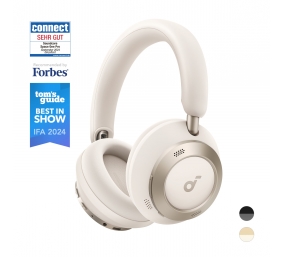 Anker Soundcore | Foldable Headphones | Space One Pro | Bluetooth | Over-ear | Microphone | Wireless | Cream White
