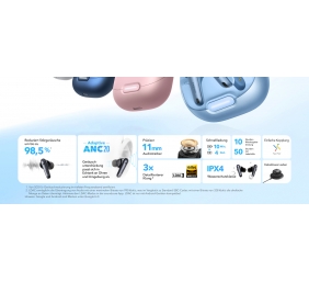 Anker Soundcore | True-Wireless Earbuds | Liberty 4 NC | Bluetooth | In-Ear | Microphone | Wireless | Clear White