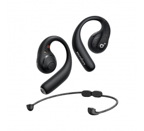 Anker Soundcore | Open-Ear Sport Headphones | AeroFit Pro | Bluetooth | Open-Ear | Microphone | Wireless | Midnight Black