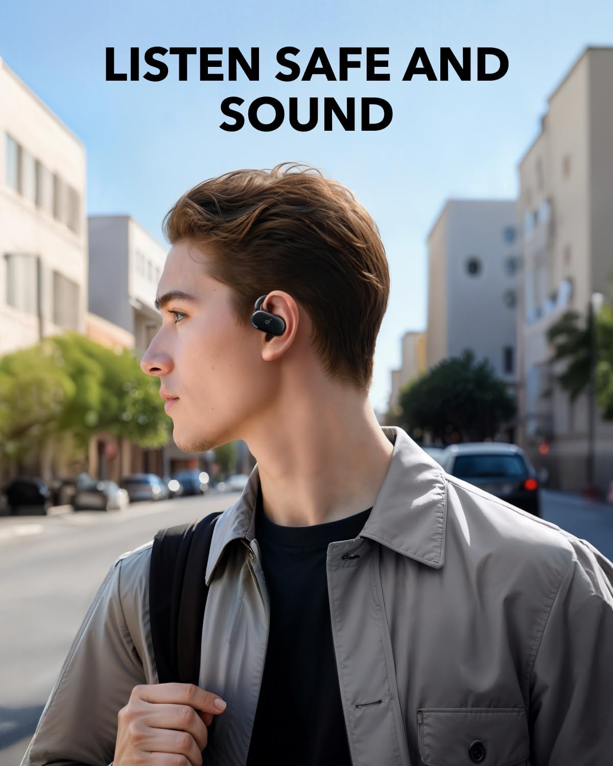 Anker Soundcore | Open-Ear Headphones | V20i | Bluetooth | Open-Ear | Microphone | Wireless | Black