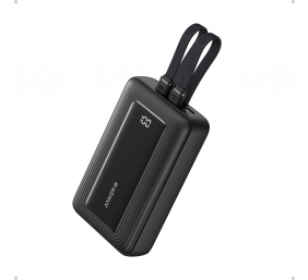 Anker | Power Bank | A1681G11 | 20000 mAh | USB-C 30W, Lightning 27W | Built-In USB-C and Lightning Cables | Black
