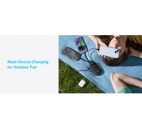 Anker | Power Bank | A1681G11 | 20000 mAh | USB-C 30W, Lightning 27W | Built-In USB-C and Lightning Cables | Black