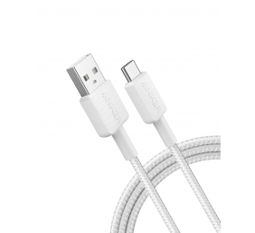 Anker 322 Nylon Cable, White | A81H6G21 | USB-A to USB-C