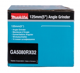 Makita GA5080RX02 Kampinis šlifuoklis 1400W, 125mm, 12000min