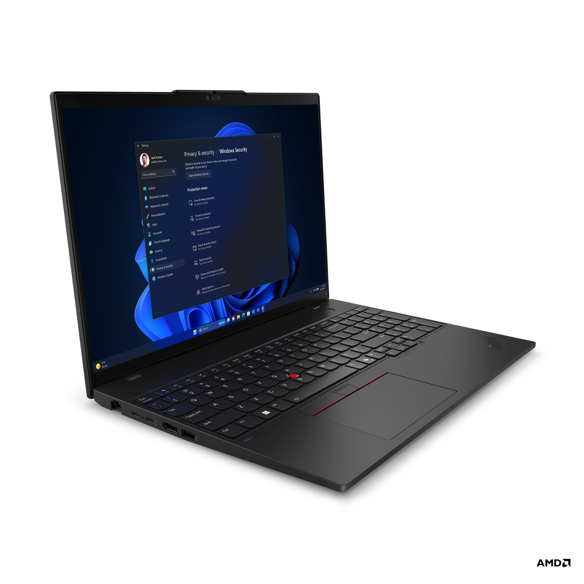 Lenovo ThinkPad L16 | Black | 16 " | IPS | WUXGA | 1920 x 1200 pixels | Anti-glare | AMD Ryzen 5 PRO | 7535U | 16 GB | SO-DIMM DDR5 | Solid-state drive capacity 512 GB | AMD Radeon 660M Graphics | Windows 11 Pro | 802.11ax | Bluetooth version 5.3 | LTE Up