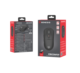 Genesis Gaming Mouse | Zircon 660 | Wired/Wireless | 2.4 GHz, Bluetooth, USB | Black