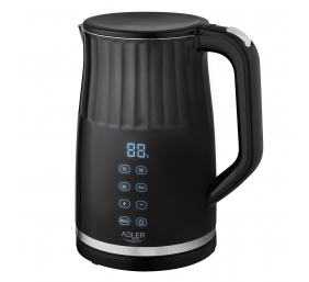 Adler Kettle with LED display | AD 1350 | Electric | 2200 W | 1.7 L | Stainless Steel | 360° rotational base | Black