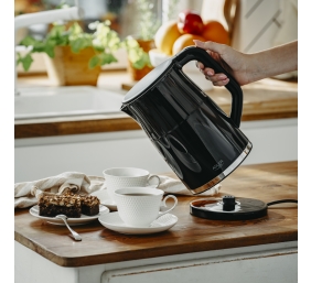 Adler Kettle with LED display | AD 1350 | Electric | 2200 W | 1.7 L | Stainless Steel | 360° rotational base | Black