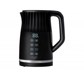 Adler Kettle with LED display | AD 1350 | Electric | 2200 W | 1.7 L | Stainless Steel | 360° rotational base | Black