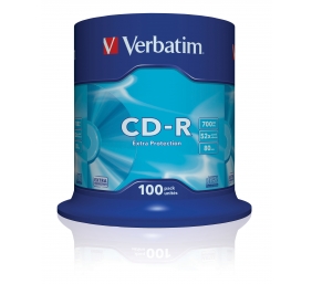 Verbatim 43411 CD-R 700MB 52X Extra Protection Surface diskai (100 vnt pakuotėje)