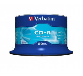 Kompaktinis diskas Verbatim CD-R 52x 700MB Extra protection 50 vnt.
