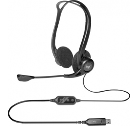 Logitech 960 Laidinės ausinės, USB-A, Juoda