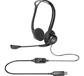 Logitech 960 Laidinės ausinės, USB-A, Juoda