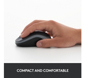Logitech M185 Belaidė pelė, RF Wireless, 1000 DPI, Juoda/Pilka