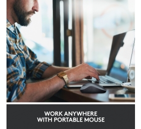 Logitech M185 Belaidė pelė, RF Wireless, 1000 DPI, Juoda/Pilka