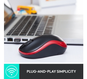 Logitech M185 Belaidė pelė, RF Wireless, 1000 DPI, Juoda/Pilka