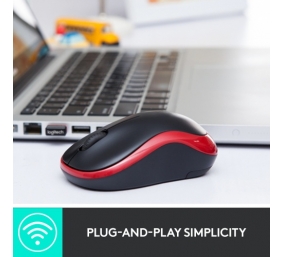 Logitech M185 Belaidė pelė, RF Wireless, 1000 DPI, Juoda/Mėlyna