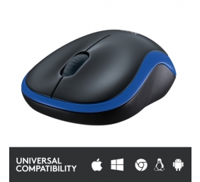 Logitech M185 Belaidė pelė, RF Wireless, 1000 DPI, Juoda/Mėlyna