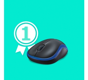 Logitech M185 Belaidė pelė, RF Wireless, 1000 DPI, Juoda/Mėlyna