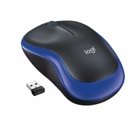 Logitech M185 Belaidė pelė, RF Wireless, 1000 DPI, Juoda/Mėlyna