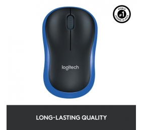 Logitech M185 Belaidė pelė, RF Wireless, 1000 DPI, Juoda/Mėlyna