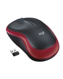 Logitech M185 Belaidė pelė, RF Wireless, 1000 DPI, Juoda/Raudona