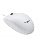Logitech B100 Laidinė pelė, USB Type-A, Optical, 800 DPI, Balta